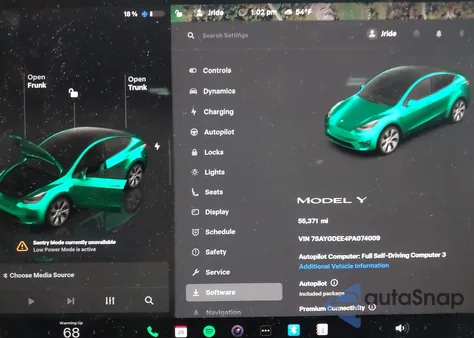2023 Tesla Model Y Awd/Long Range Dual Motor All-Wheel Drive z USA, uszkodzony, nr VIN 7SAYGDEE4PA074009